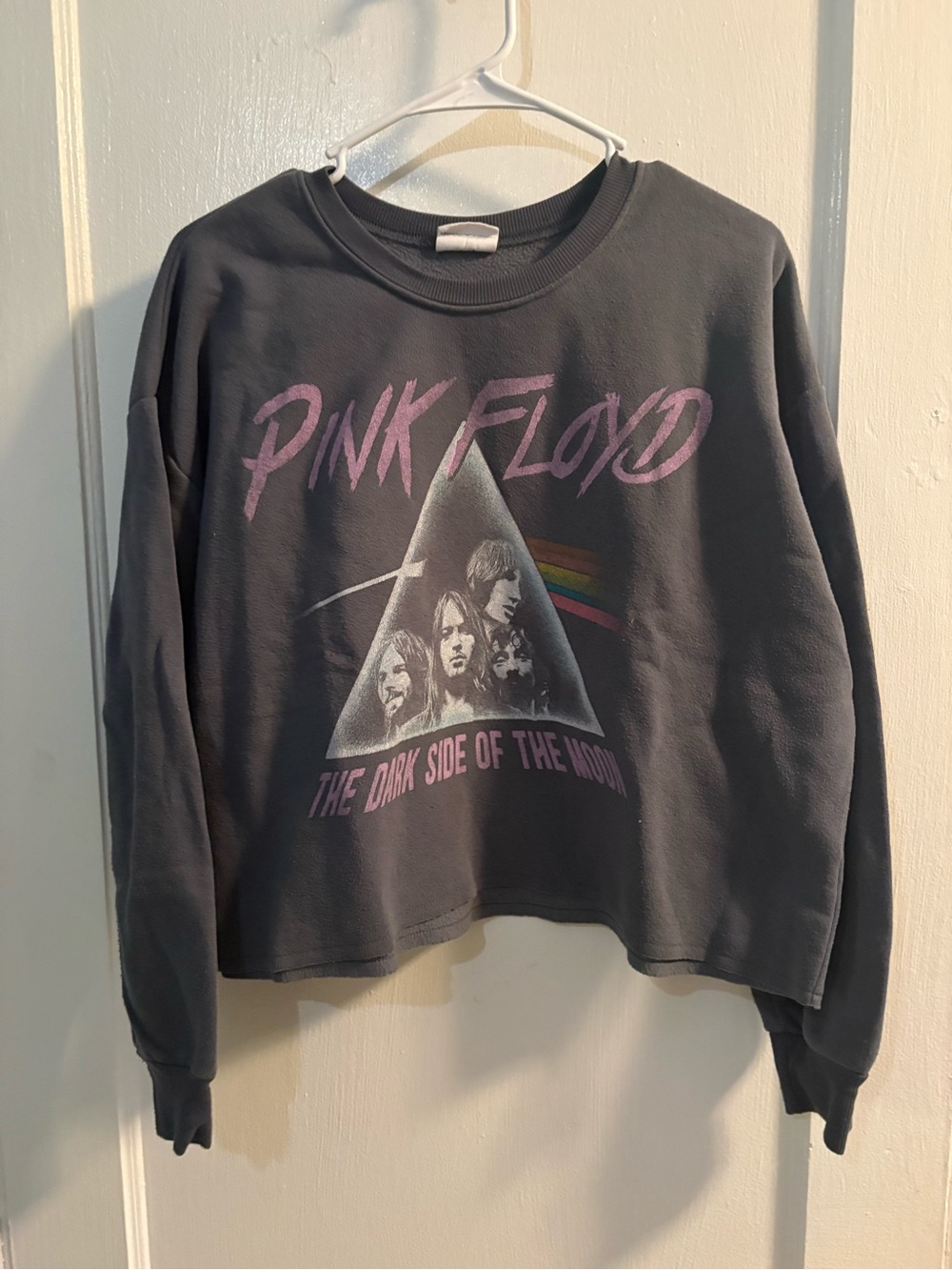 Pink Floyd Charcoal Crewneck Sweatshirt with Pink Logo